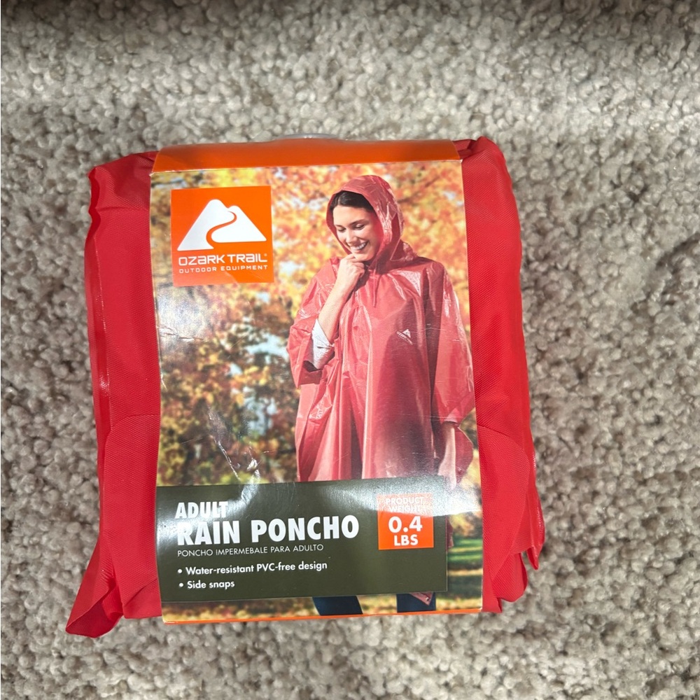 Ozark Trail Bold Red Adult Poncho